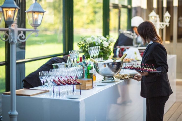 wedding reception bar